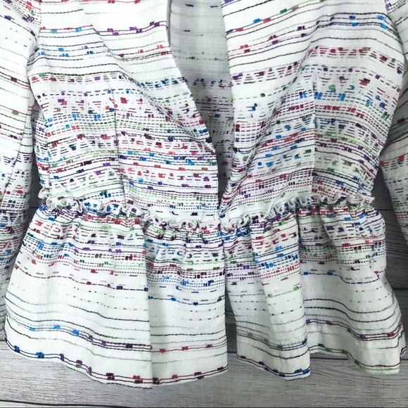 Zara Peplum Metallic Blazer Size Medium - Picture 3 of 7